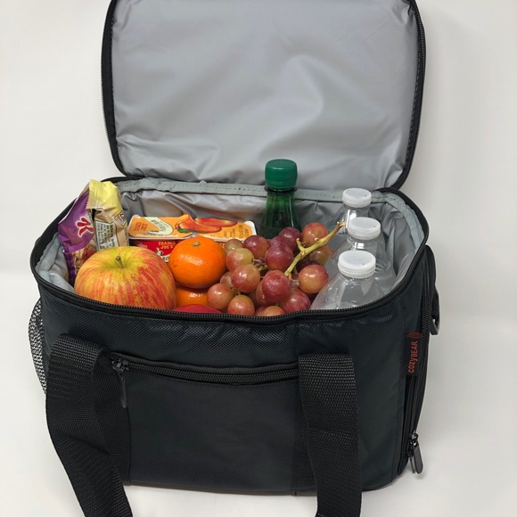 Black Insulated Lunch Cooler Bag - Picture 4 of 7